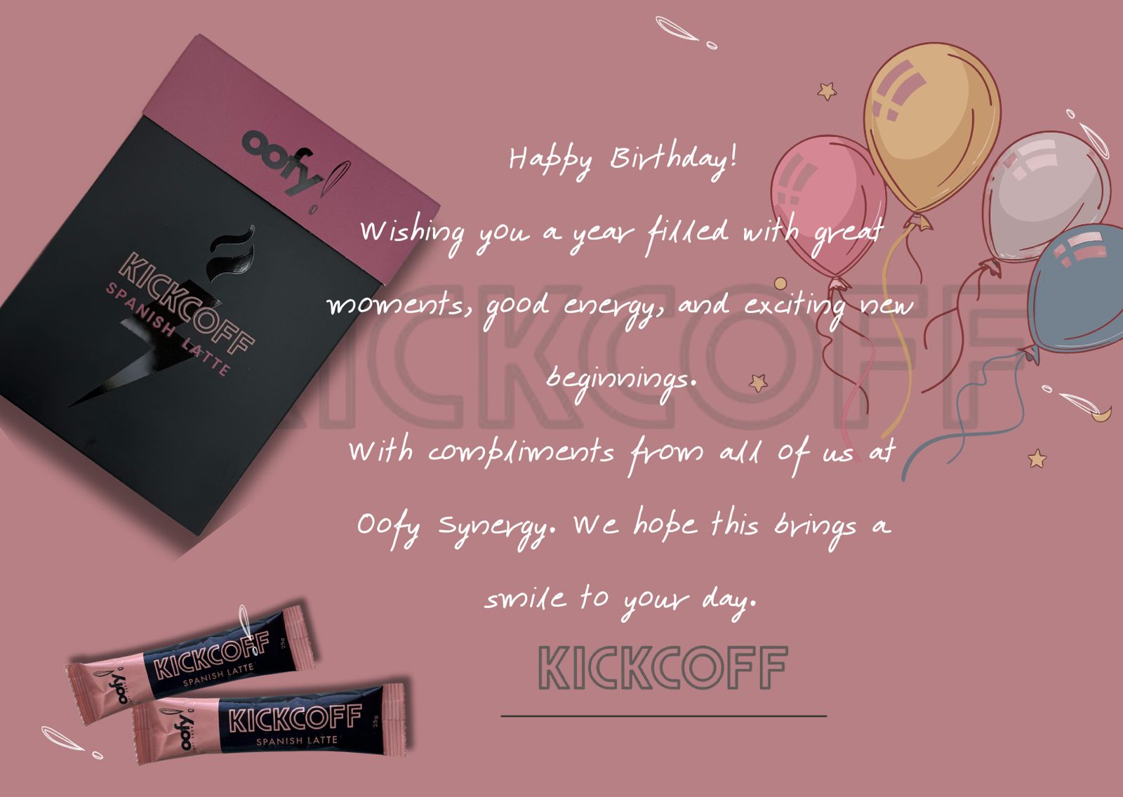 KICKCOFF Birthday Gift Card